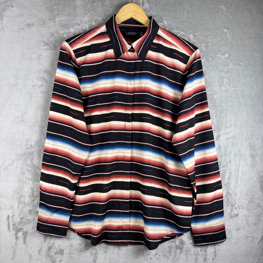 NWT Lauren Ralph Lauren Southwestern Button Down Shirt Women's Large Aztec